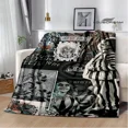 thumbnail image 3 of Horror movie B-Beetlejuice blankets Flannel Warm blanket Soft and comfortable blanket Travel Blanket bed linings Birthday Gift, 3 of 5