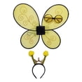 thumbnail image 2 of Conjunto de disfraz infantil de 3 piezas de alas de abeja con diadema, gafas, antenas y Amarillo, 2 of 8