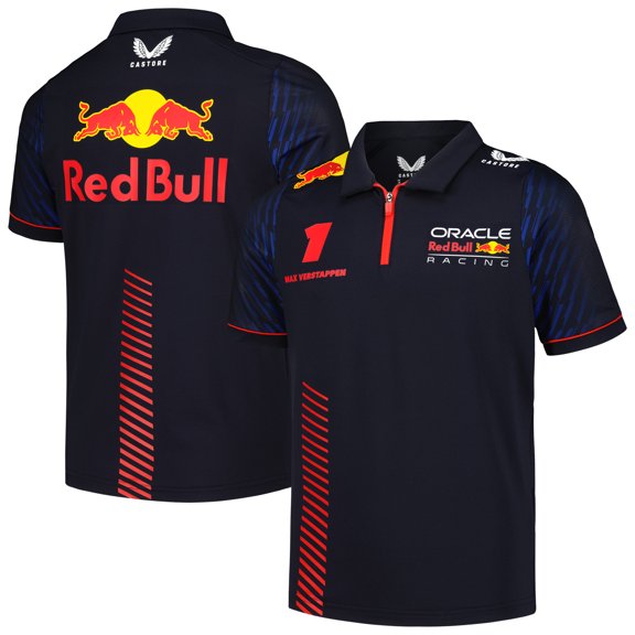 Red Bull Racing F1 Kid's Max Verstappen Team Polo Shirt- Youth Navy