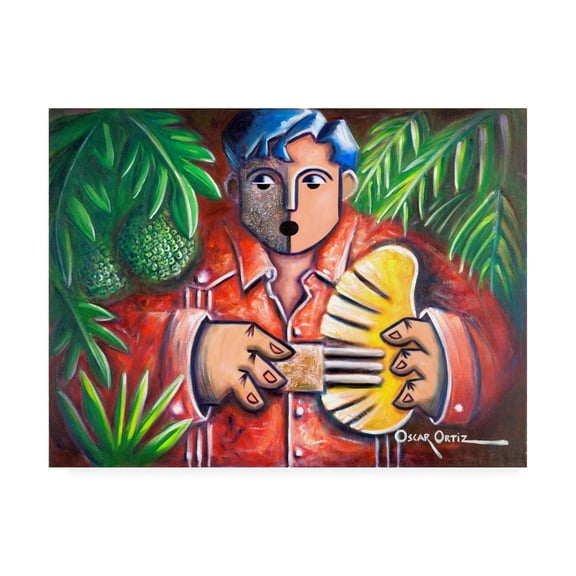 Trademark Fine Art 'Musician In The Palm' Canvas Art by Oscar Ortiz