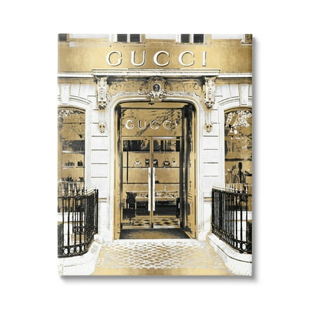 Stupell Industries Downtown Glam Designer Fashion Accessories Shop Architecture Canvas Wall Art  30 x 40 Design by Madeline Blake