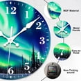 thumbnail image 2 of Wall Clock, Tree Annual Rings Silent Non Ticking Battery Operated Round Decorative Indoor Outdoor Clocks for Living Room Kitchen Bedroom Bathroom Patio 12"(Wooden Stump), 2 of 6