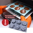 thumbnail image 3 of 6 Slots Flower Silicone Cake Reusable 3D Cookie Mold Handmade DIY Mooncake 3D Pastry Dessert Baking Tool Multifunction Mould for Kitchen Gray, 3 of 9