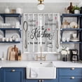 thumbnail image 2 of Curtains 84 Inches Long 2 Panels, Grey Retro Art Grommets Window Treatment Curtain, Spoon Fork Vintage Farmhouse Wooden Thermal Curtains Drapes for Living Room/Bathroom, 2 of 9