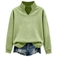 thumbnail image 5 of MESSUEN Pullover Sweatshirts for Women Comfort Sweatshirt Winter Sweatshirts for Women Fall Long Sleeve Tops Fall Shirts Women Cute Sweatshirts Long Sleeve Tops for Women Light Green M, 5 of 6