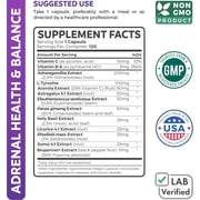 Healths Harmony Adrenal Support and Cortisol Manager Supplement, 120 Capsules
