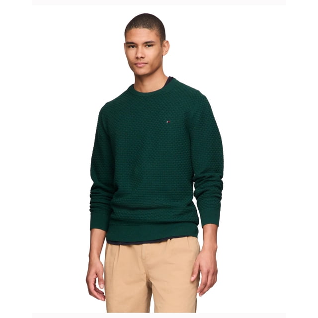 Jersey Tommy Hilfiger con cuello redondo estructurado 9GG para hombre