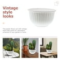 thumbnail image 5 of FENGGUIQU Vintage Plastic Flower Pot White 1Pack Multi-Use for Garden, 5 of 8