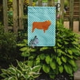 thumbnail image 2 of Caroline's Treasures BB7994GF Highland Cow Blue Check Flag Garden Size , Small, multicolor, 2 of 3