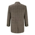thumbnail image 4 of guisaled Men's Trench Coat Single Breasted Slim Fit Business Long Overcoat Notched Collar Winter Business Casual Quilted Pea Coats, 4 of 6