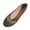 Green, variant on Flock Flats with Rhinestone Embellishment, Comfortable Slip on Ballet Shoes for Women