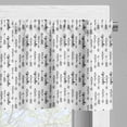 thumbnail image 3 of Ambesonne Black White Valance Pack of 2, Sketch Shape, 42"X12", Black and White, 3 of 5
