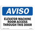 thumbnail image 1 of SignMission OS-NS-A-1824-L-15576 18 x 24 in. OSHA Notice Sign - Elevator Machine Room, 1 of 1