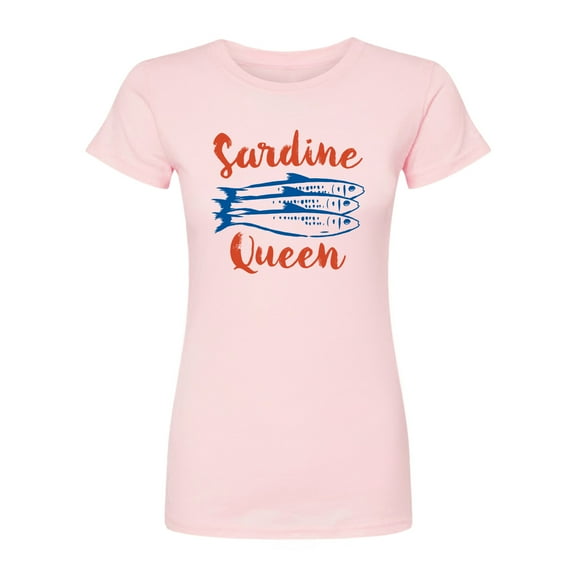 Instant Message - Sardine Queen - Juniors Fitted Graphic T-Shirt