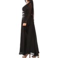 thumbnail image 3 of Sakkas Eve Women's Long Sleeve Casual Medieval Renaissance Celtic Maxi Dress Soft - Black - S/M, 3 of 5