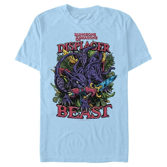 Men's Dungeons & Dragons Displacer Beast  Graphic Tee Light Blue 2X Large