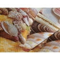thumbnail image 4 of Ambesonne Ocean Quilted Bedspread Set 3 Pcs, Pile of Seashells Beach, King Size, Coconut Cream Orange, 4 of 5