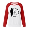 thumbnail image 4 of CEHVOM Mode Femmes Décontracté Imprimé Col Rond Manches Longues T-Shirt Ample Blouse Pull Tops Chandails en Molleton Sans Capuche Liquidation, 4 of 4