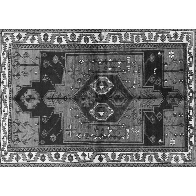 Ahgly Company Indoor Rectangle Persian Gray Traditional Area Rugs, 8' x 10'