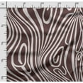 thumbnail image 2 of Soimoi Waves Print, Poly Taffeta Fabric, Decor Sewing Fabric by The Yard 56 Inch Wide, Decorative Fabric for Outdoor Upholstery, Umbrellas and Home Accents, Brown, 2 of 5