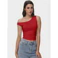thumbnail image 3 of Womens Off The Shoulder Tops Sleeveless Shirts Going Out Crop Tank Tops Slim Fitted Summer Outfits, 3 of 6