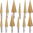 thumbnail image 1 of Juegos de brocas Escalonadas VentDepot StagBroc 12 Pzas 4 x 3-12mm 4 x 4-12mm 4 x 4-20mm Zanco 2.4cm Acero Alta Velocidad MXTGO-004, 1 of 2