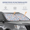 thumbnail image 4 of Windshield Sun Shade, Rose Flowers Blue A Foldable Car Sun Shade Windshield For Front, 2 Pieces, 4 of 4