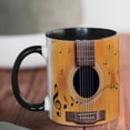 thumbnail image 2 of Toystoory Taza de cerámica para beber, amplio y mano de obra fina, oficina, familia, taza para beber, café y agua Kits de desorden para acampar guitarra 2, 2 of 6