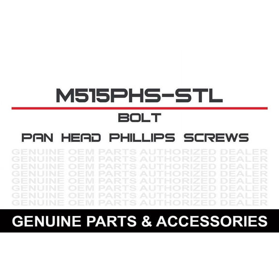 Bolt Motorcycle Accessories 022-20515 Phillips Screw 5x15mm 10/Pk