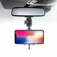 thumbnail image 2 of HEVIRGO Universal 360 Degree Car Rearview Mirror Mount Phone Holder Extension Bracket, 2 of 7