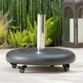 thumbnail image 2 of Noble House Hayward Outdoor 80lbs Concrete Circular Umbrella Base in Black, 2 of 9