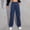 Dark Blue, variant on Women's Cargo Jeans Elastic High Waisted Multi-Pocket Denim Pants Straight Leg Retro Relaxed Fit Trousers