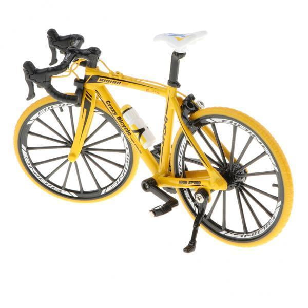 2x 1:10 Aleación Velódromo Montaña Plegable Modelo sanía Carreras Juguete Decoración para hogar Regalos de Cump Hugo Juguete de bicicleta fundido a troquel