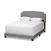Baxton Studio Odette Modern and Contemporary Light Grey Fabric Upholstered Full Size Bed