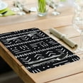 thumbnail image 7 of (4 pack) Conimar Tribal Texture , Reversible Black and White Placemat, 17.13" x 11.25", Individual Count, Flexible Plastic, 7 of 7