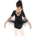 thumbnail image 3 of MSemis Kids Girls Short Sleeve Ballerina Ballet Dance Leotard Dress, 3 of 4
