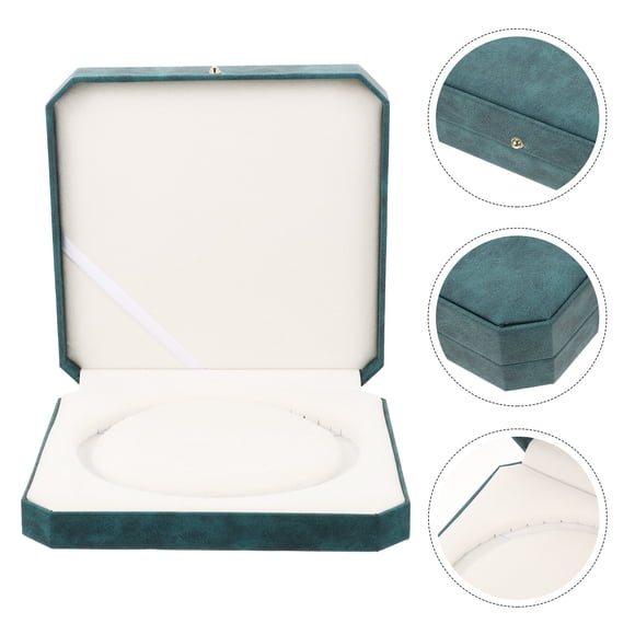 Milisten Sky Blue Necklace Storage Box Durable Organizer for Home Display and Jewelry Presentation