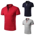 thumbnail image 6 of Mens Casual Short Sleeve Slim T-Shirt V Neck Pullover Blouse Muscle Fitness Tops, 6 of 8