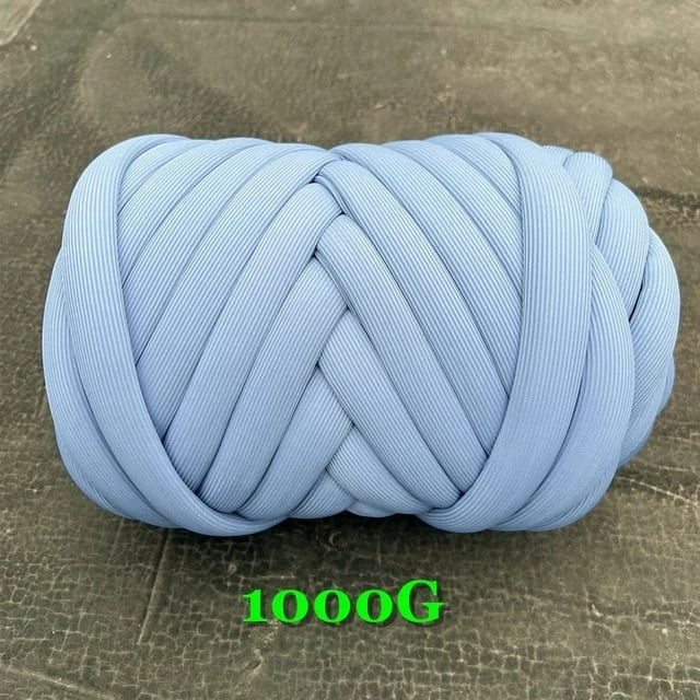 New Striped Core Spun Crochet Yarn Ice Silk Feeling Polyester Cotton Rope for Handbag Pet Nest Fashion Home Decoration