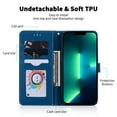 thumbnail image 4 of Allytech Wallet Case for Samsung Galaxy A21s Credit Card Slots Holder Slim PU Leather Folio Flip Wallet Phone Case, Darkblue, 4 of 6