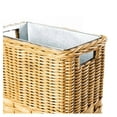 thumbnail image 3 of YfulYde Large Rectangular Wicker Waste Basket with Metal Liner, 14.5 in L x 9 in W x 18 in H, Sandstone, 3 of 6