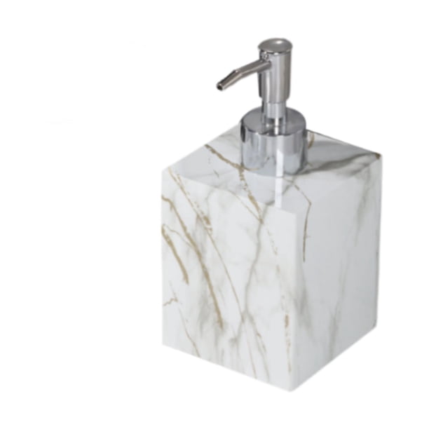 Botella dispensadora de loción de 400 ml, resistente, con bomba dispensadora para salón de belleza y jabón. Cabeza plateada dorada