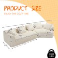 thumbnail image 5 of MOONMISS Boucle Upholstered Oversized 3 Seater Comfy Sofa with Unique Double Seat and Corner Construction-Beige, 5 of 5