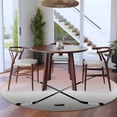 thumbnail image 3 of Round Rugs 5Ft, Pink Gray Ombre Round Area Rug Washable Indoor Throw Carpet, Black Hockey Sticks Minimalist Style Soft Non Slip Circle Rug for Cabinet Bathroom Home Decor Aesthetic, 3 of 8