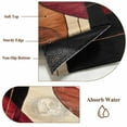 thumbnail image 2 of Red Burnt Orange Round Rug 4ft Washable Circle Entryway Rugs Non Slip Geometric Boho Modern Abstract Area Rug Indoor Floor Carpet for Bedroom Kitchen Living Room Home Office Dining Room Nursery, 2 of 8