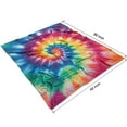 thumbnail image 4 of Colorful Rainbow Tie Dye Spiral Pattern Blanket,Comfortable Soft Lamb Wool Throw Blanket,All Season,Warm Lightweight Blankets for Sofa Bed Couch Living Room Chair,50"x60", 4 of 4