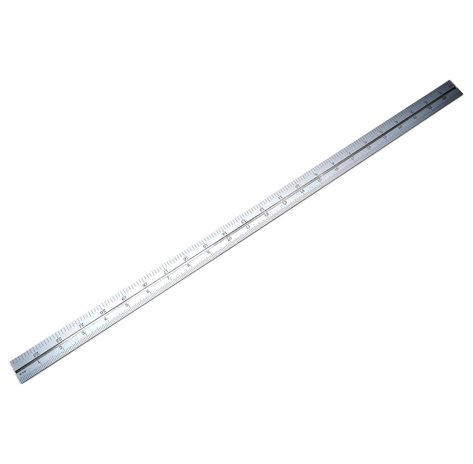 466477 24 inch Combination Square Blade Ruler 4R Markings 1/8, 1/16, 1/32, 1/64 Stainless Steel Non-Glare Finish Compatible with , Mitutoyo, PEC, Brown and Sharp