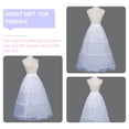 thumbnail image 6 of Petticoat Crinoline Floor Length Underskirt Hoop A  Line Skirts Hoopless Wedding Dress Ankle Petticoats Bridal Long Half, 6 of 10