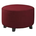 thumbnail image 1 of Soft Stretch Jacquard Ottoman Cover with Sliding Cover, Red, 1 of 6
