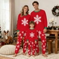 thumbnail image 6 of Busydd Family Pajamas Matching Sets Trendy Casual Print Christmas Pajamas Loungewear Round Neck Long Sleeve Tops and Pants Matching Christmas Pajamas for Family, 6 of 7